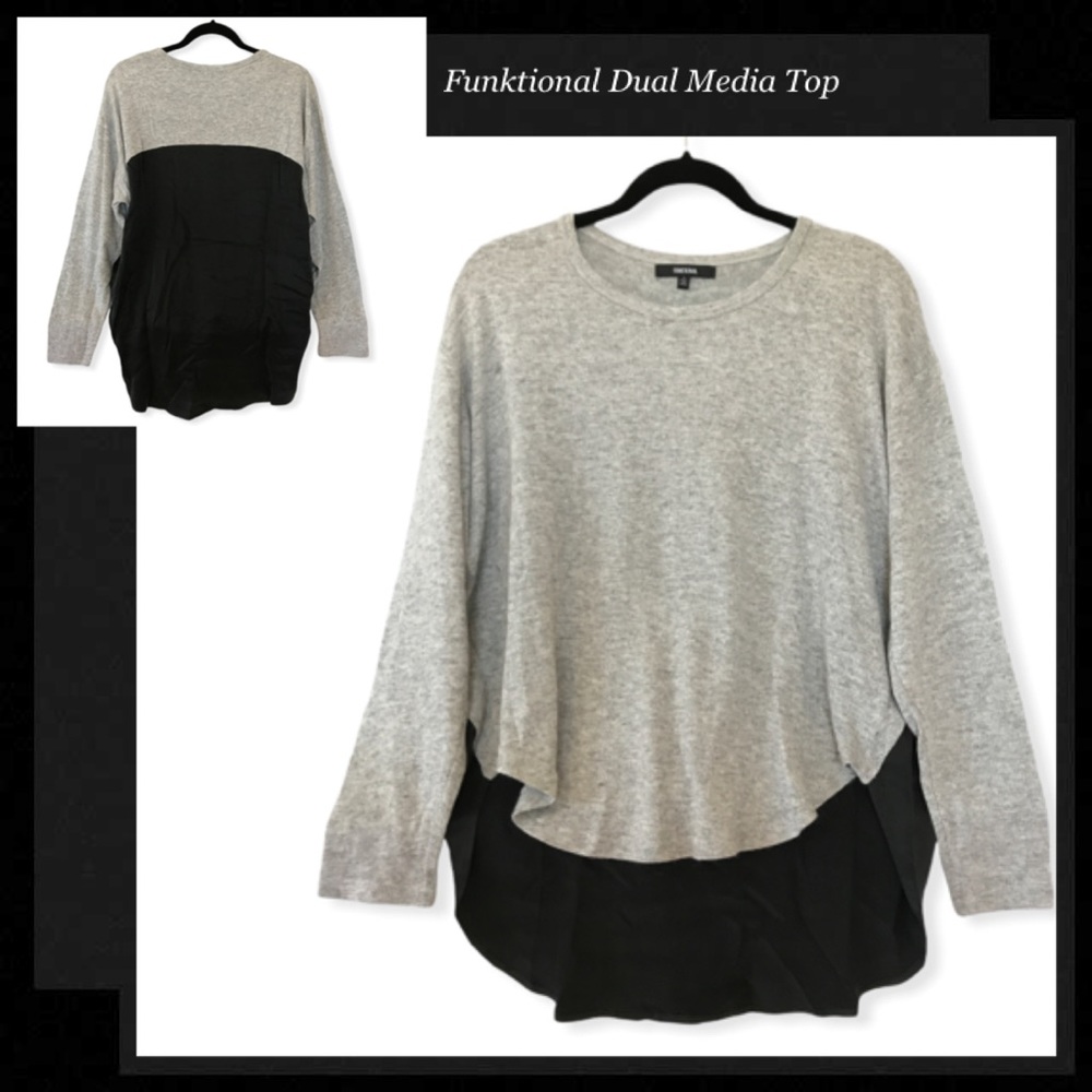 FUNKTIONAL Black Gray Dual Media Hi Lo Top